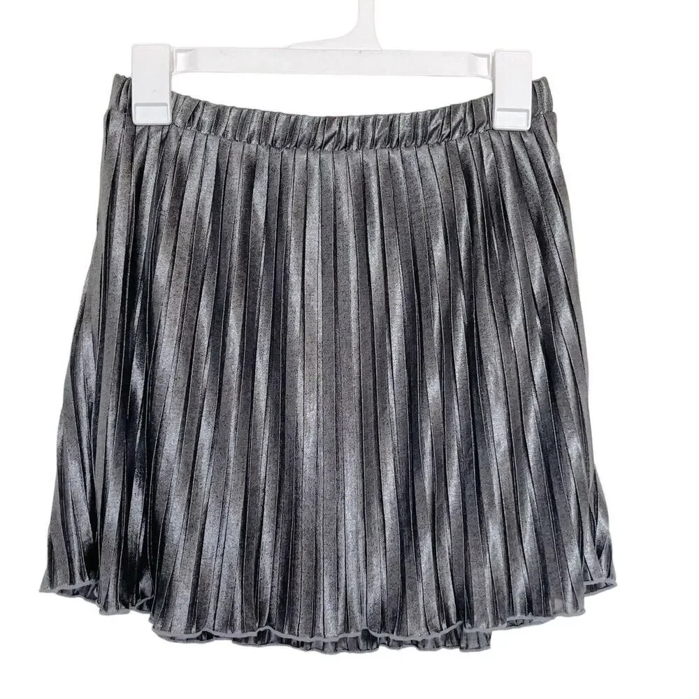 Old Navy Girls Skirt Sz XL Sz 14 Accordion Skater Metallic Holiday Festival
